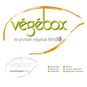 Identité visuelle du logo vegebox pour le portail vegetal du groupe inedis