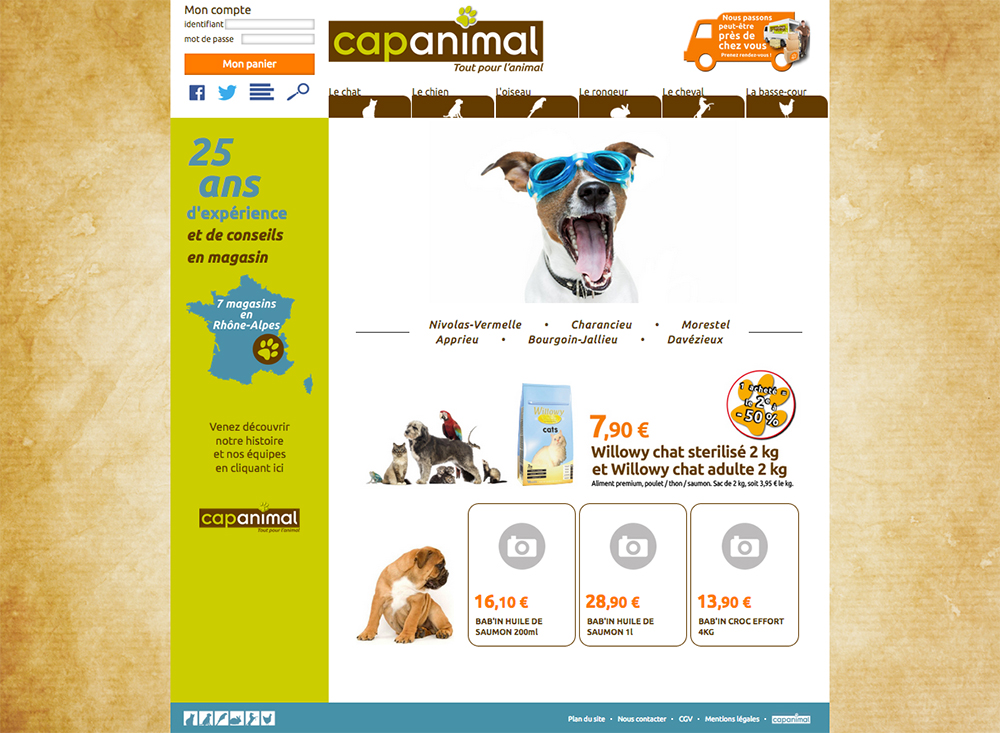 E-shop pour les animaux