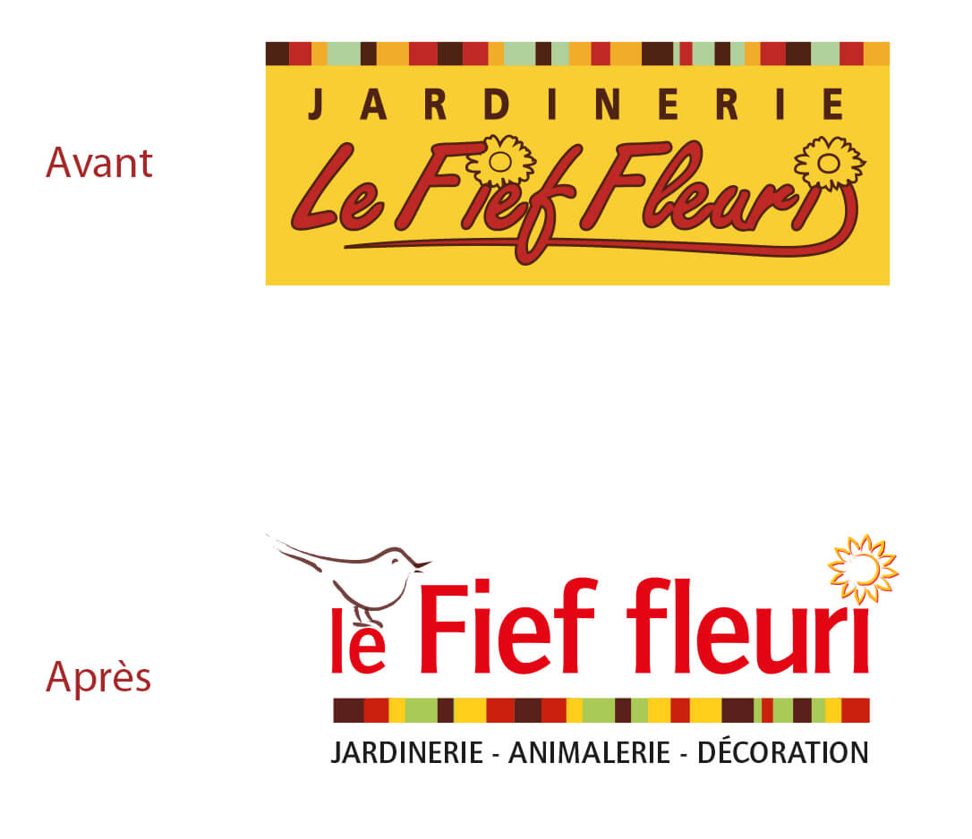 Refonte logo Le Fief Fleuri par IS COM à Nantes
