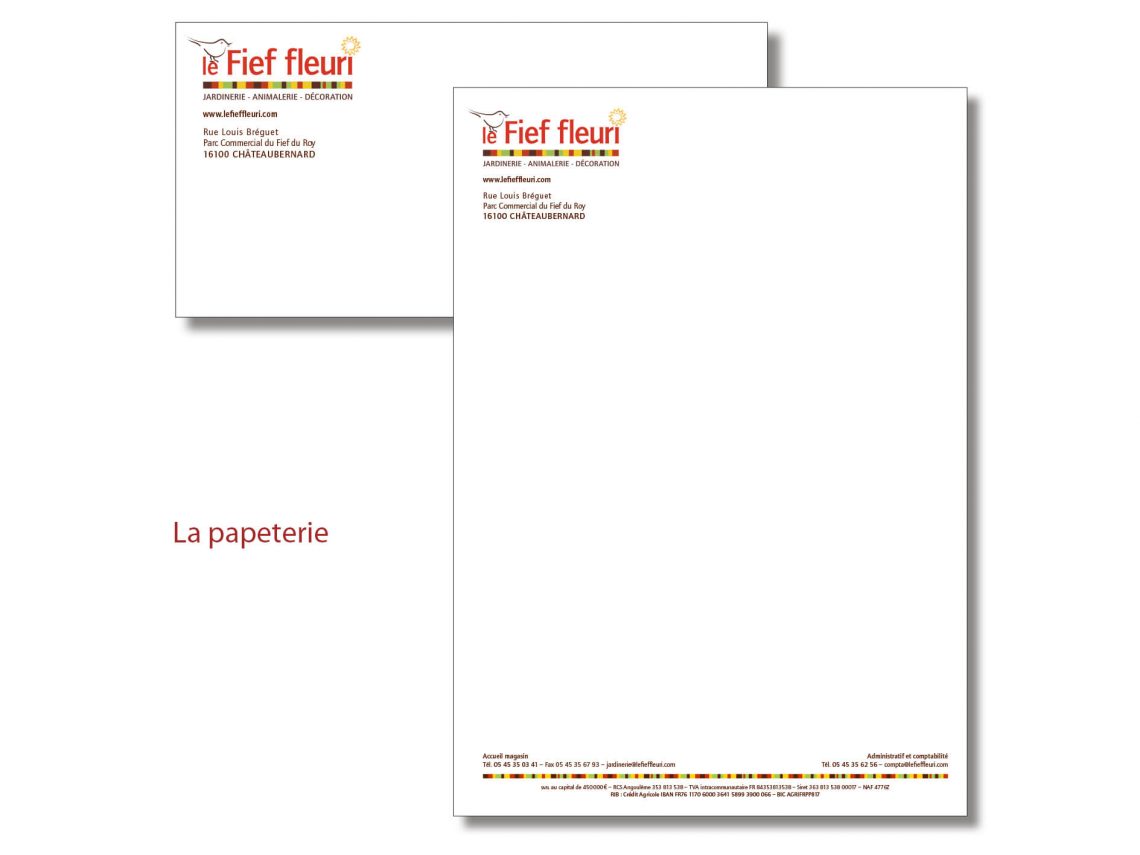 Création de la papeterie Fief Fleuri par l'agence IS COMMUNICATION