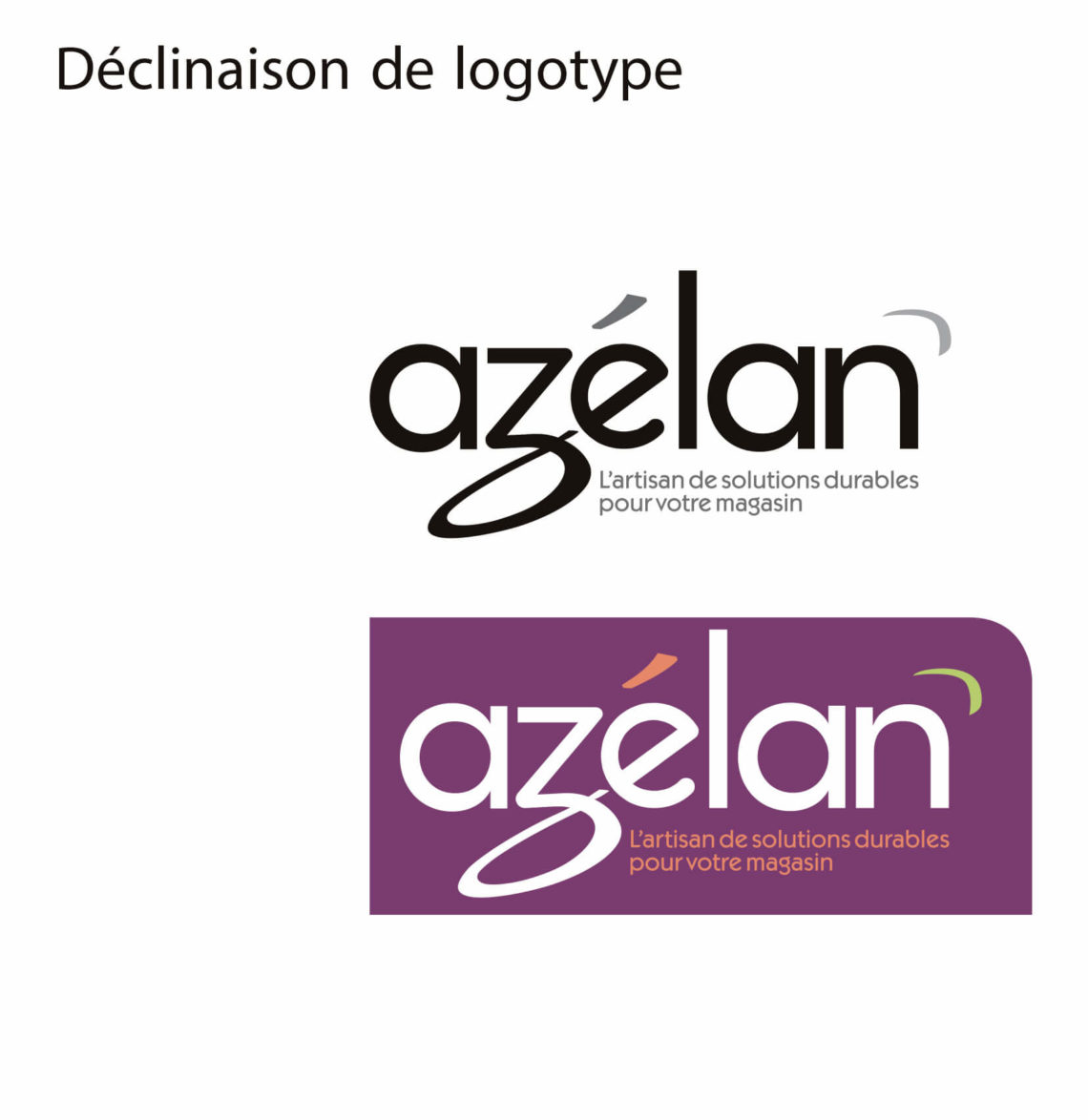 déclinaison logotype Azelan - Agence IS COMMUNICATION NANTES