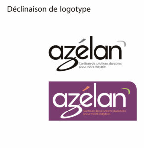 déclinaison logotype Azelan - Agence IS COMMUNICATION NANTES