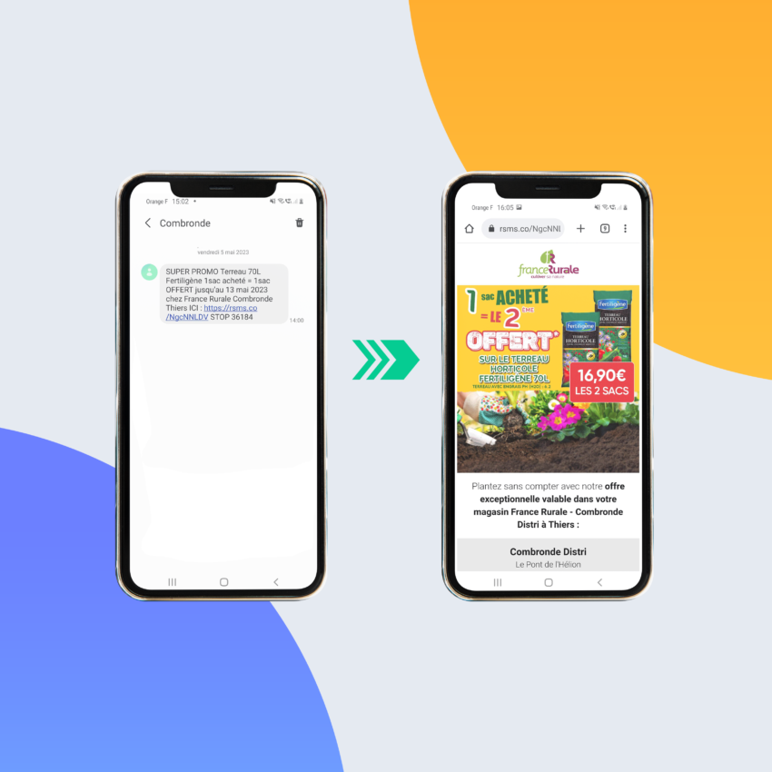 Sms avec landing page